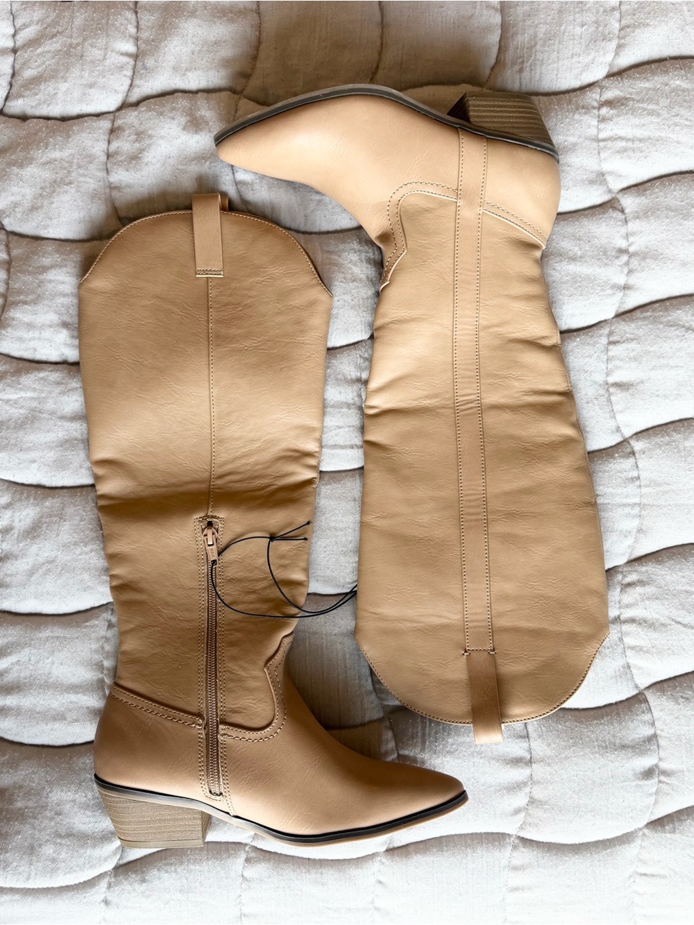 UNIVERSAL THREAD Memory Foam Light Brown Tall Boots- Size 7